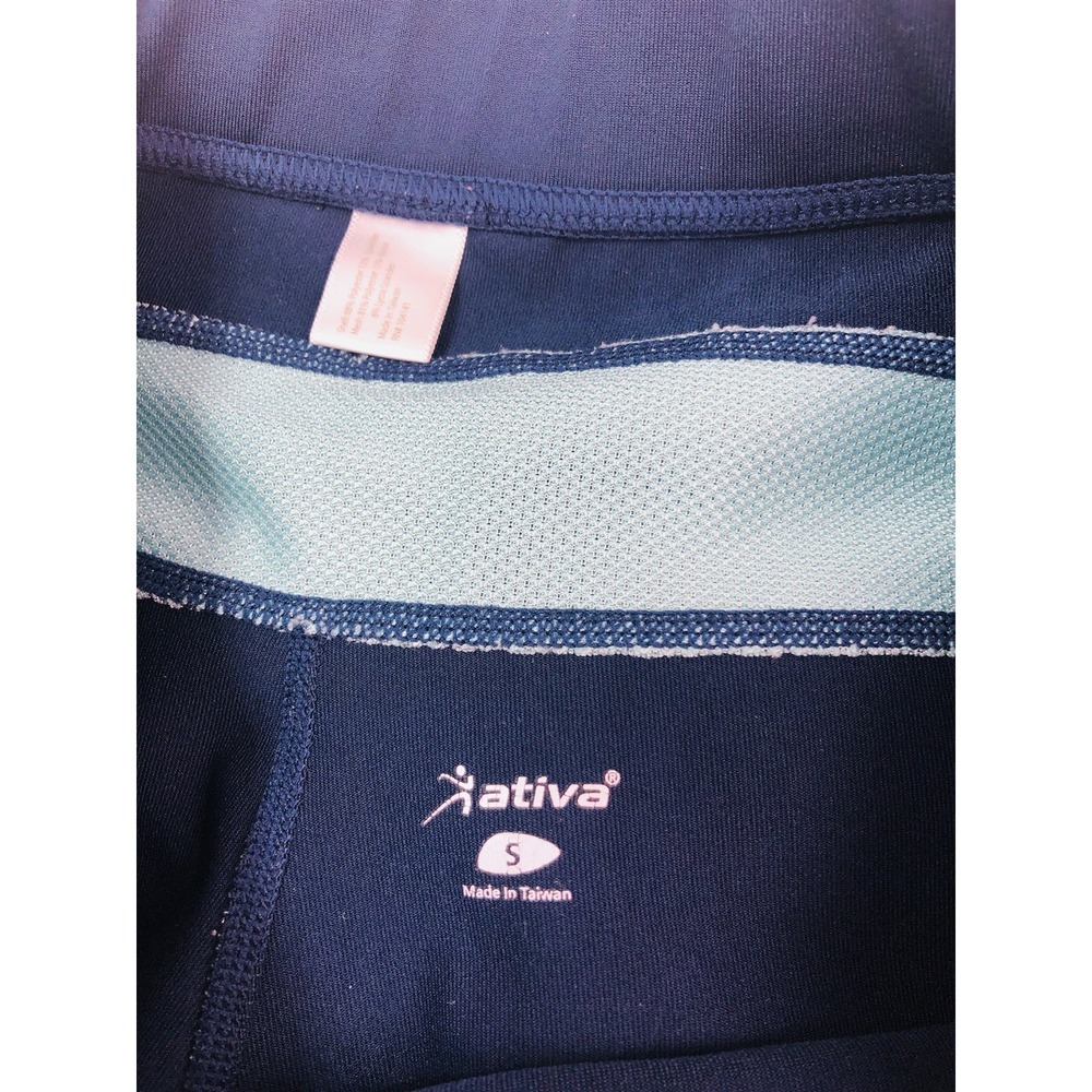 Ativa Women's S Navy Blue Leggings Active Wear Athletic Capri Pants Shorts Yoga - Picture 4 of 9